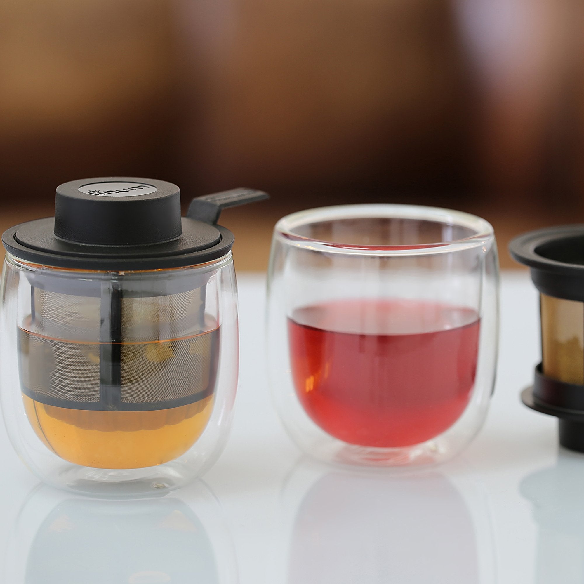 FINSTER Glass Premium Oval Tea Cups Set of 6-200ml